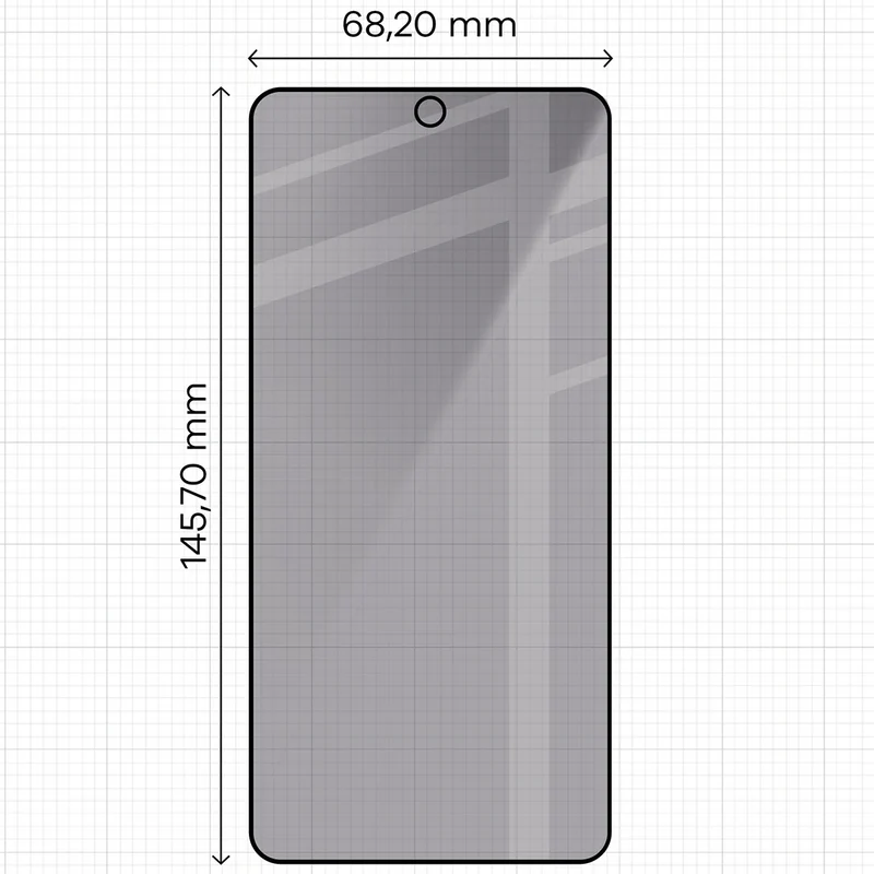 Gehärtetes Glas mit Privatschutzfilter und Applikationsrahmen für Galaxy S26, Bizon Glass Aplikator Shadow, 2 Sets