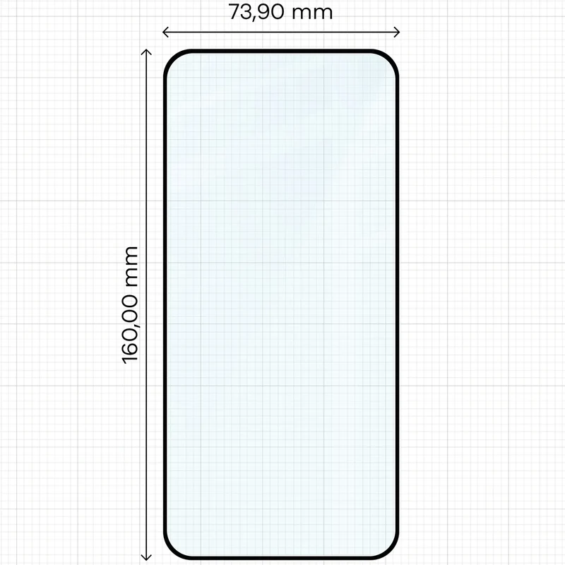 Gehärtetes Glas für Nothing Phone (4a), Bizon Glass Edge, Schwarzer Rahmen