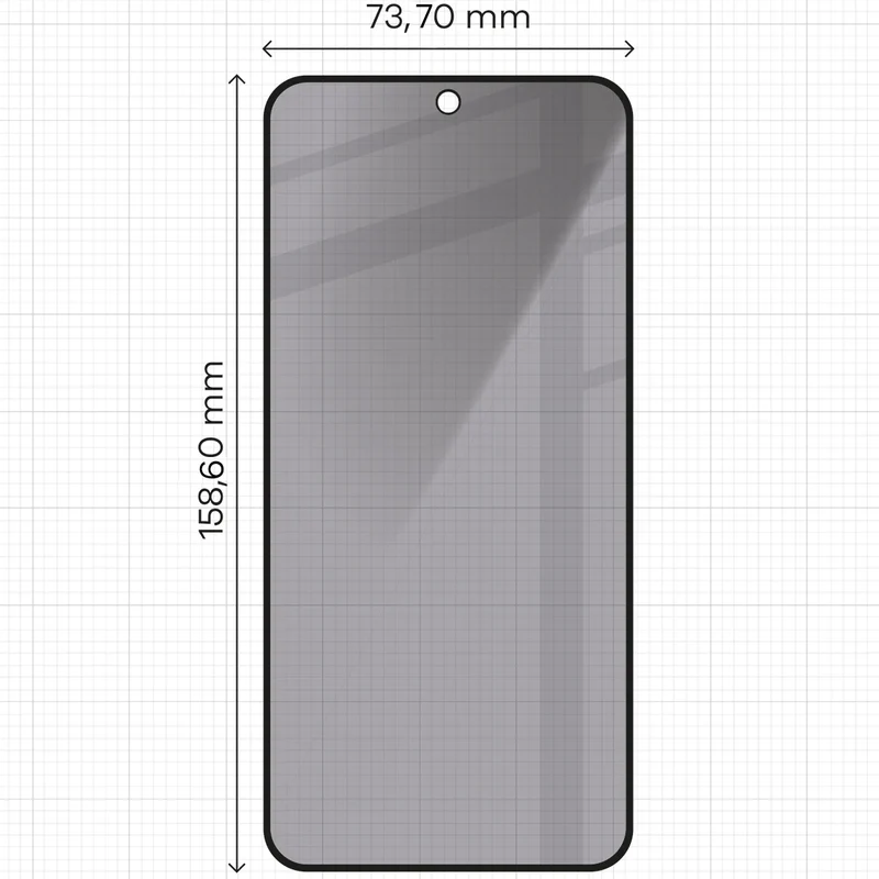 Gehärtetes Glas mit Privatschutzfilter und Applikationsrahmen für Galaxy A36 5G, Bizon Glass Aplikator Shadow, 1 Set