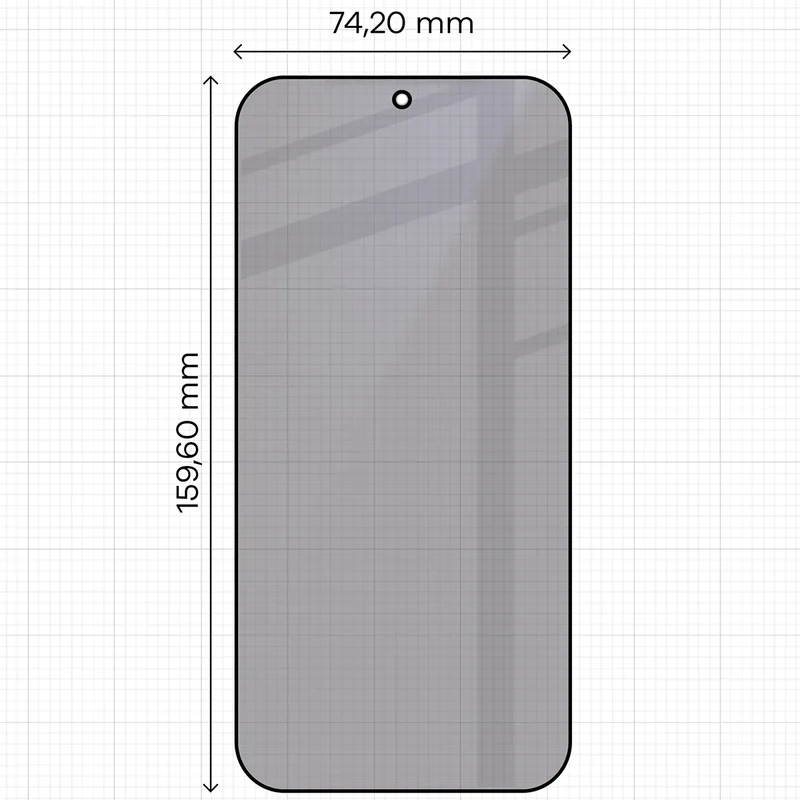 Gehärtetes Glas mit Privatschutzfilter und Applikationsrahmen für Xiaomi 17 Ultra, Bizon Glass Aplikator Shadow, 2 Sets