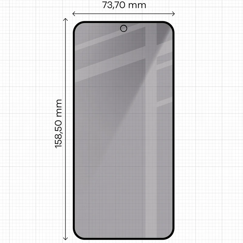 Gehärtetes Glas mit Privatschutzfilter und Applikationsrahmen für Galaxy S26 FE / S25 FE, Bizon Glass Aplikator Shadow, 2 Sets
