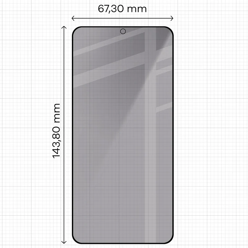 Gehärtetes Glas mit Privatschutzfilter und Applikationsrahmen für Galaxy S25 / S24, Bizon Glass Aplikator Shadow, 2 Sets