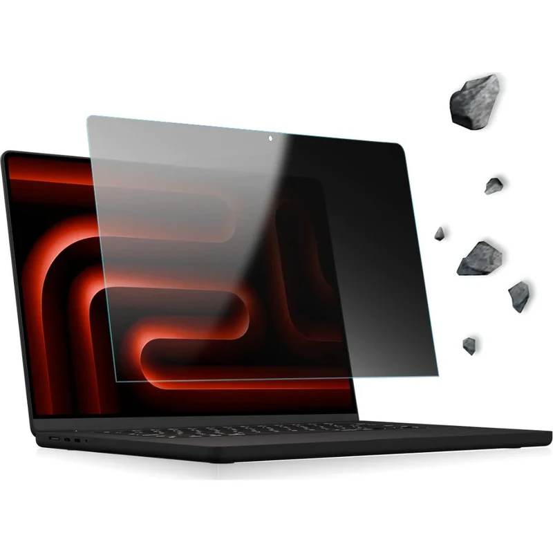 Hybrides Sichtschutzglas für MacBook Air 13" M5 2026, Grizz SecretGlass Easy mit Applikator, Matt