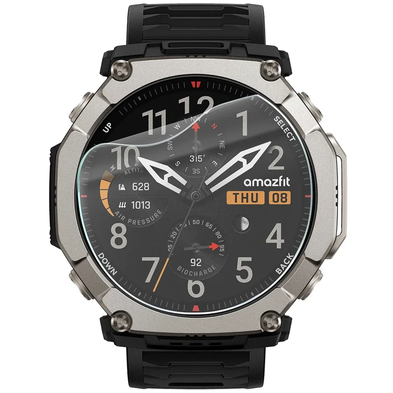 Schutzfolie für den Bildschirm für Amazfit T-Rex Ultra 2, Bizon Watch HydroFlex, 3 Stück
