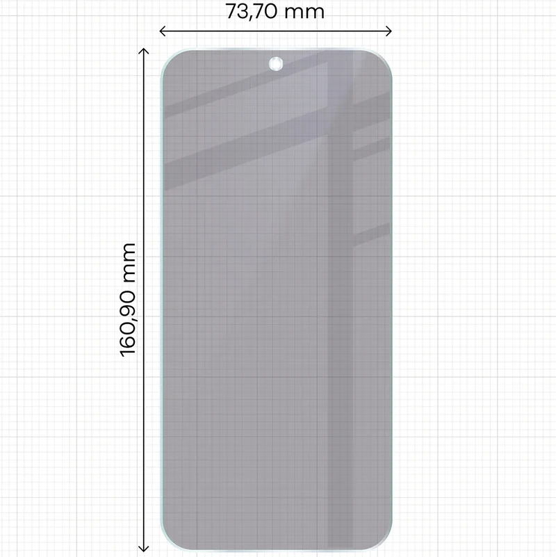 Hybridglas mit Privatschutzfilter für Nothing Phone (4a) Pro, Bizon Hybrid Shadow, Matt