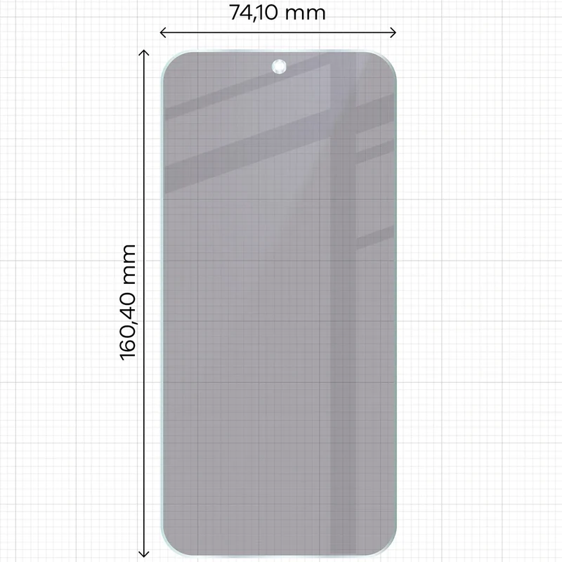 Hybridglas mit Privatschutzfilter für Nothing Phone (4a), Bizon Hybrid Shadow, Matt