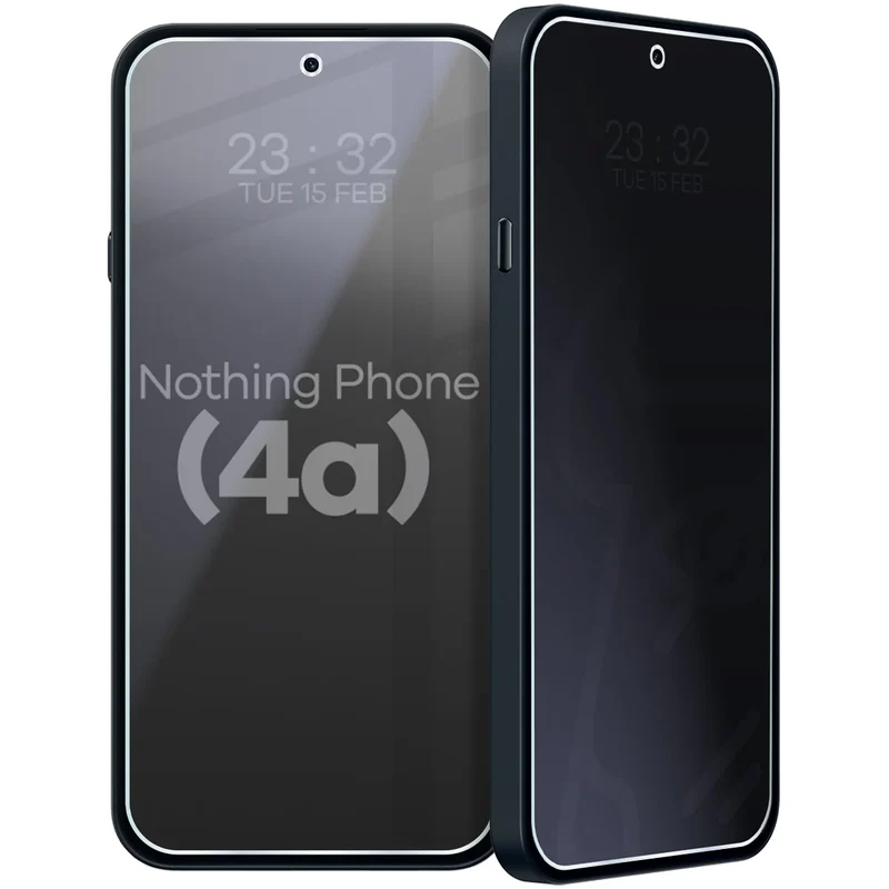 Hybridglas mit Privatschutzfilter für Nothing Phone (4a), Bizon Hybrid Shadow, Matt
