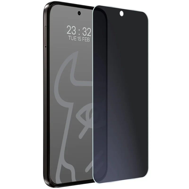 Hybridglas mit Privatschutzfilter für Motorola Moto G77 5G, Bizon Hybrid Shadow, Matt