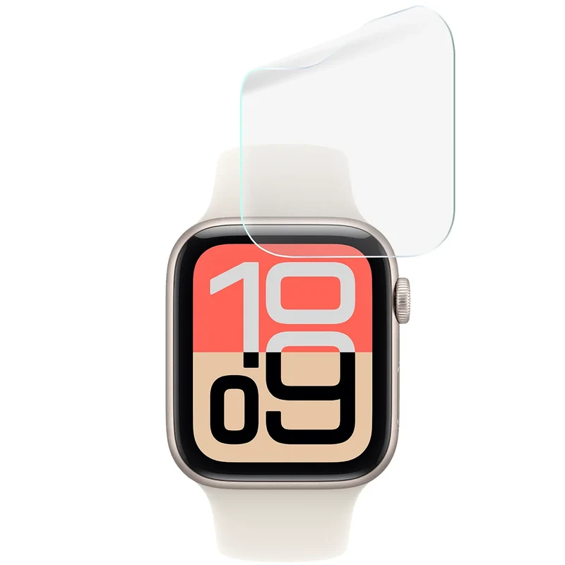 Schutzfolie für den Bildschirm für Apple Watch 4/5/6/7/8/9/SE/SE 2/SE3 44 / 45 mm, Bizon Watch HydroFlex, 3 Stück