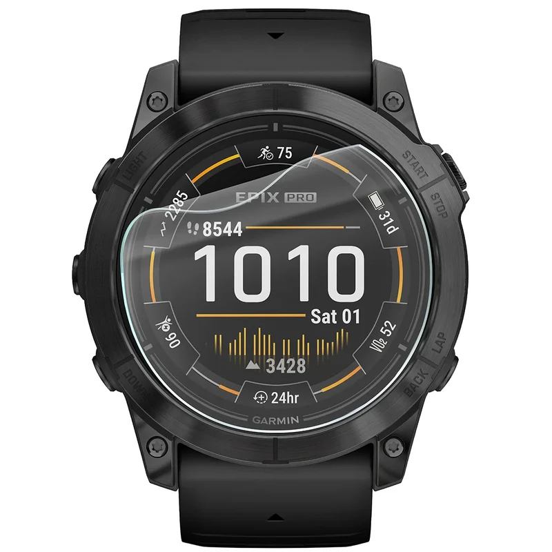 Schutzfolie für den Bildschirm für Garmin Epix Pro 2 gen. 51 mm, Bizon Watch HydroFlex, 3 Stück