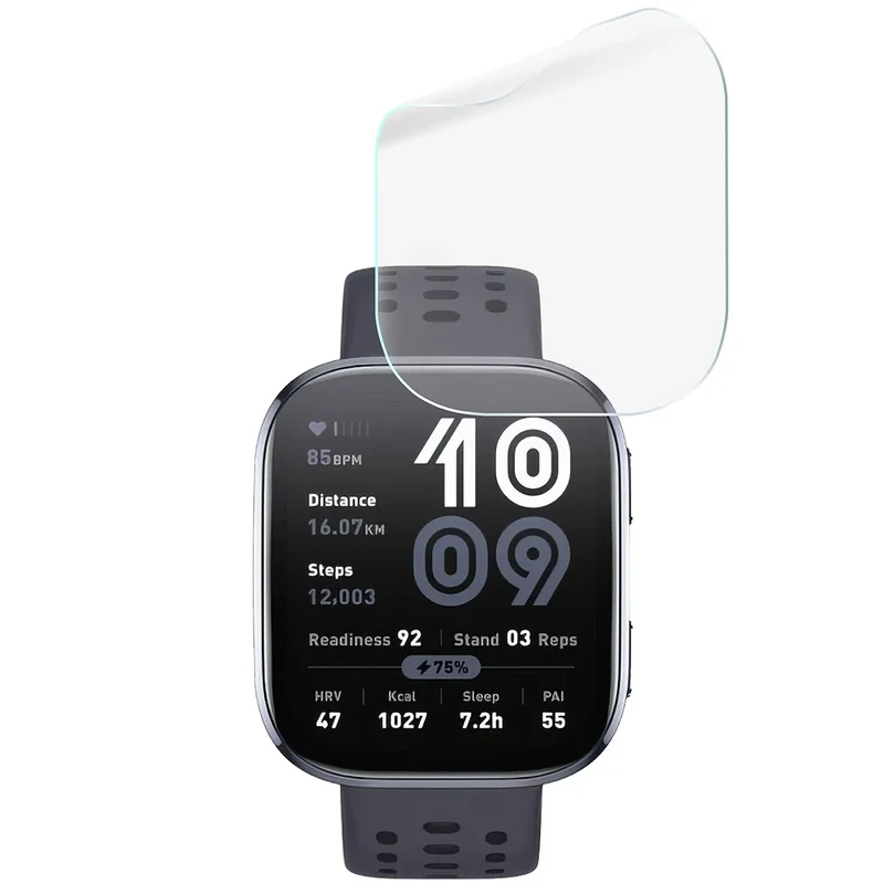 Schutzfolie für den Bildschirm für Amazfit Bip 6, Bizon Watch HydroFlex, 3 Stück