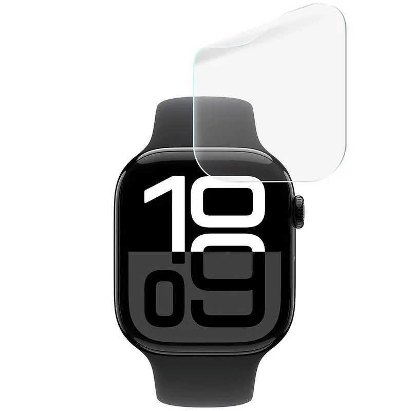 Schutzfolie für den Bildschirm für Apple Watch 11 / 10 46 mm, Bizon Watch HydroFlex, 3 Stück