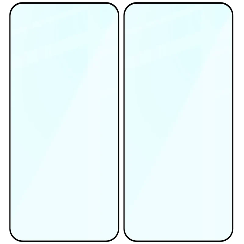 Gehärtetes Glas für Xiaomi 15T / 15T Pro, Bizon Glass Edge Duo, Schwarzer Rahmen, 2 Stück