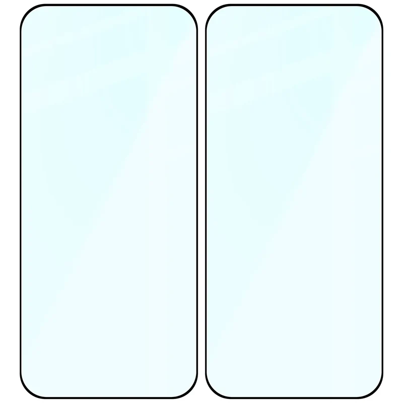 Gehärtetes Glas für Oppo Find X9, Bizon Glass Edge Duo, Schwarzer Rahmen, 2 Stück