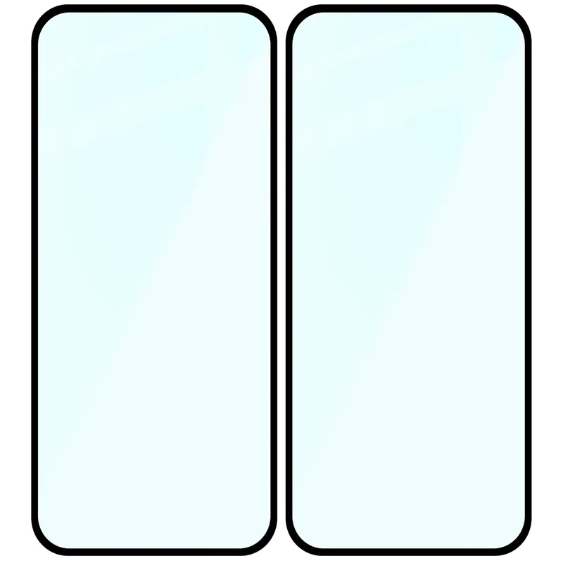 Gehärtetes Glas für Google Pixel 10a, Bizon Glass Edge Duo, Schwarzer Rahmen, 2 Stück