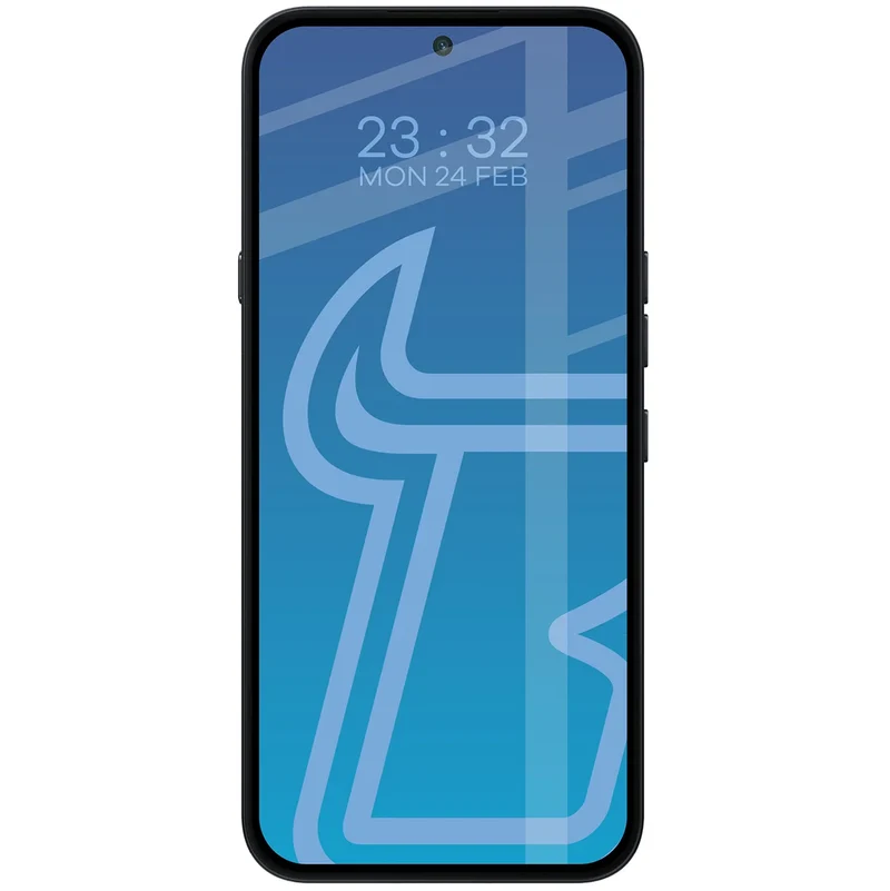 Gehärtetes Glas für Nothing Phone (4a) Pro, Bizon Glass Edge, Schwarzer Rahmen