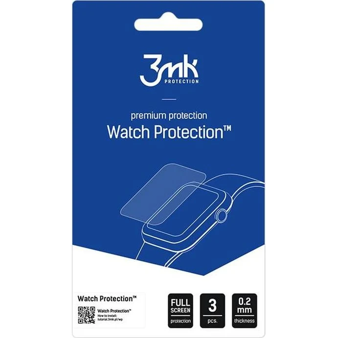 Hybridglas für Amazfit T-Rex Ultra 2, 3mk Watch Protection, 3 Stück