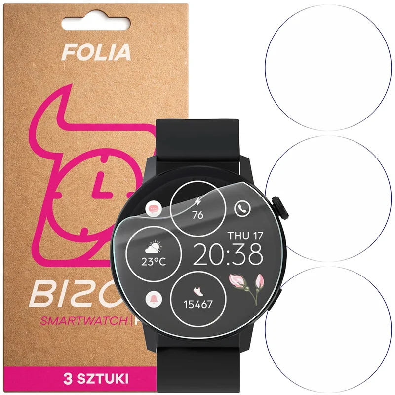 Schutzfolie für den Bildschirm für Forever Forevive 4, Bizon Watch HydroFlex, 3 Stück