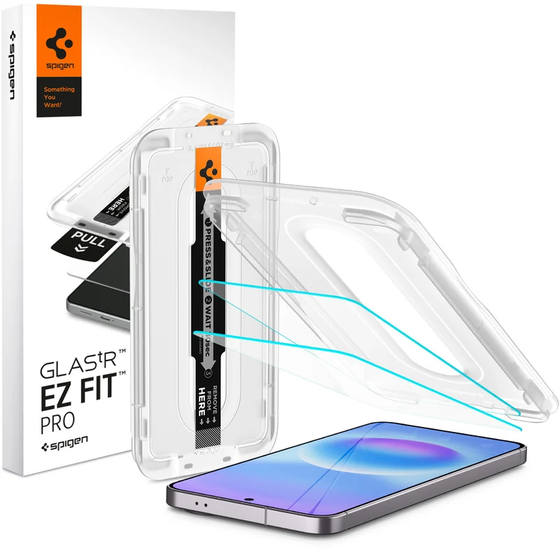 Glas + Applikator für Galaxy A57 5G, Spigen Glas.tR EZ Fit Pro 2-Pack