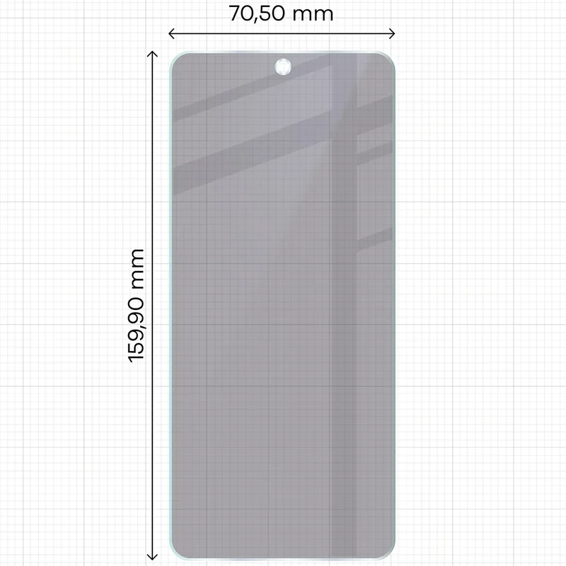 Hybridglas mit Privatschutzfilter für Motorola Moto G17, Bizon Hybrid Shadow, Matt
