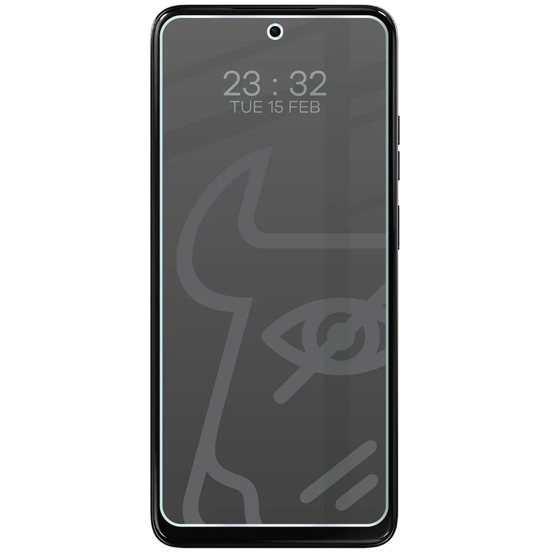 Hybridglas mit Privatschutzfilter für Motorola Moto G17, Bizon Hybrid Shadow, Matt