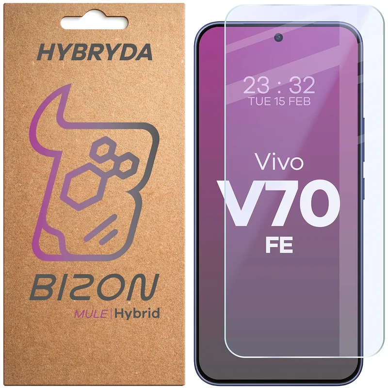 Flexibles Hybridglas für Vivo V70 FE 5G, Bizon Hybrid Mule