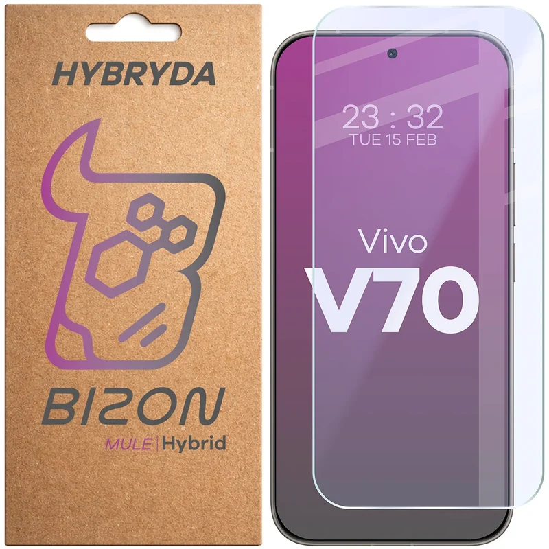 Flexibles Hybridglas für Vivo V70 5G, Bizon Hybrid Mule