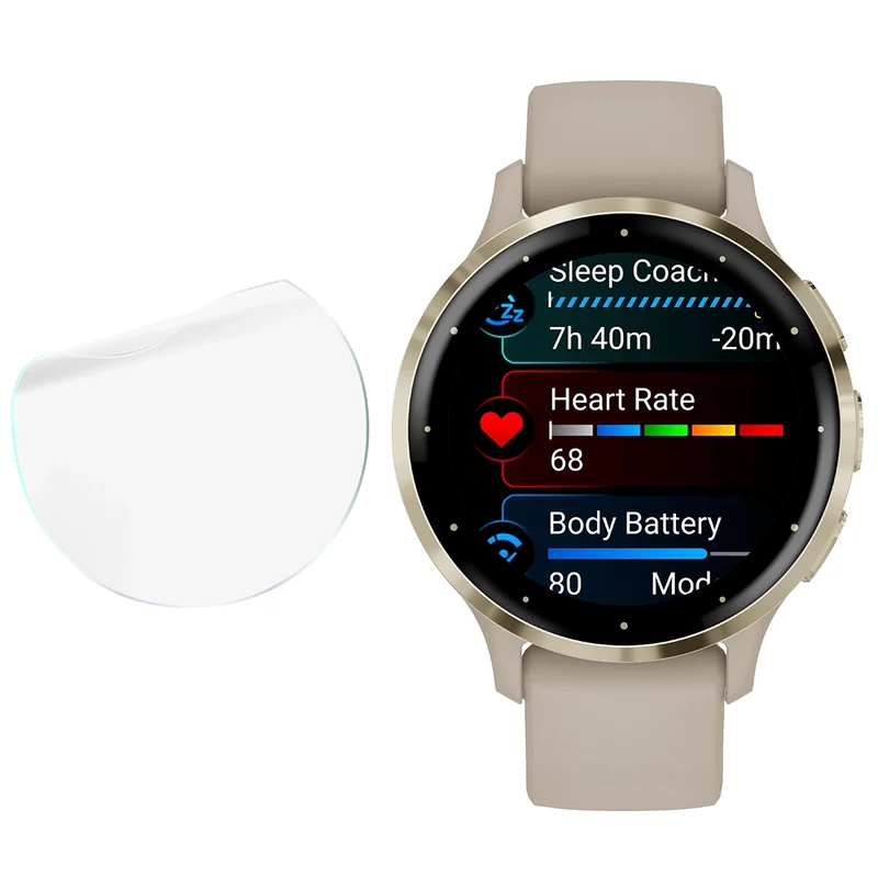 Schutzfolie für den Bildschirm für Garmin Venu 3S, Bizon Watch HydroFlex, 3 Stück