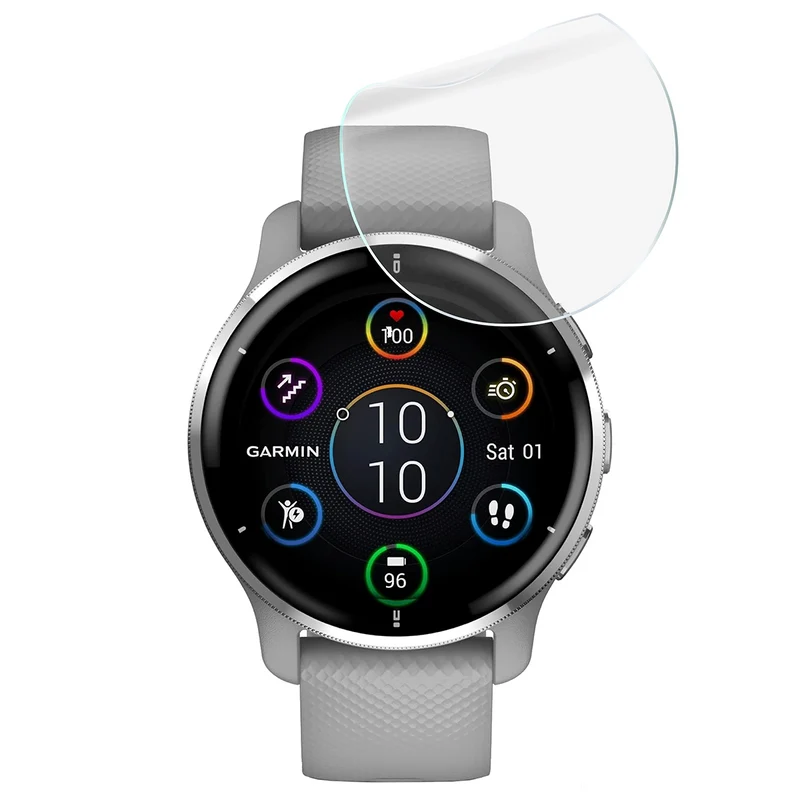 Schutzfolie für den Bildschirm für Garmin Venu 2 Plus, Bizon Watch HydroFlex, 3 Stück