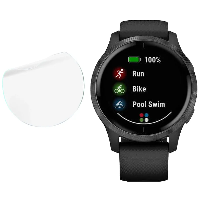 Schutzfolie für den Bildschirm für Garmin Venu, Bizon Watch HydroFlex, 3 Stück