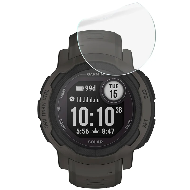 Schutzfolie für den Bildschirm für Garmin Instinct 2 Solar, Bizon Watch HydroFlex, 3 Stück