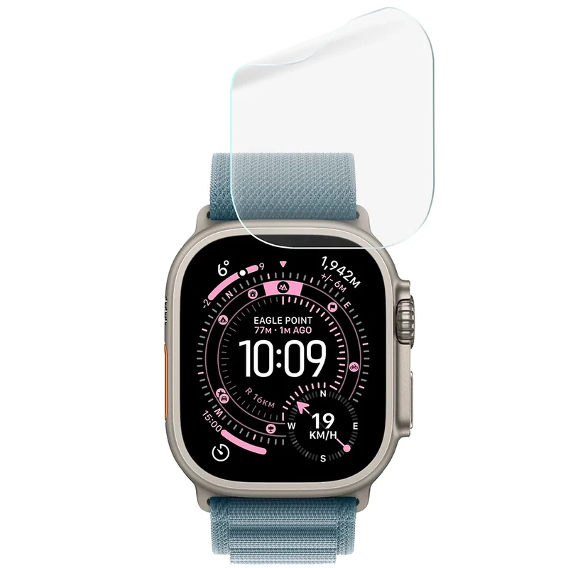 Schutzfolie für den Bildschirm für Apple Watch Ultra 3 / 2 / 1 (49 mm), Bizon Watch HydroFlex, 3 Stück