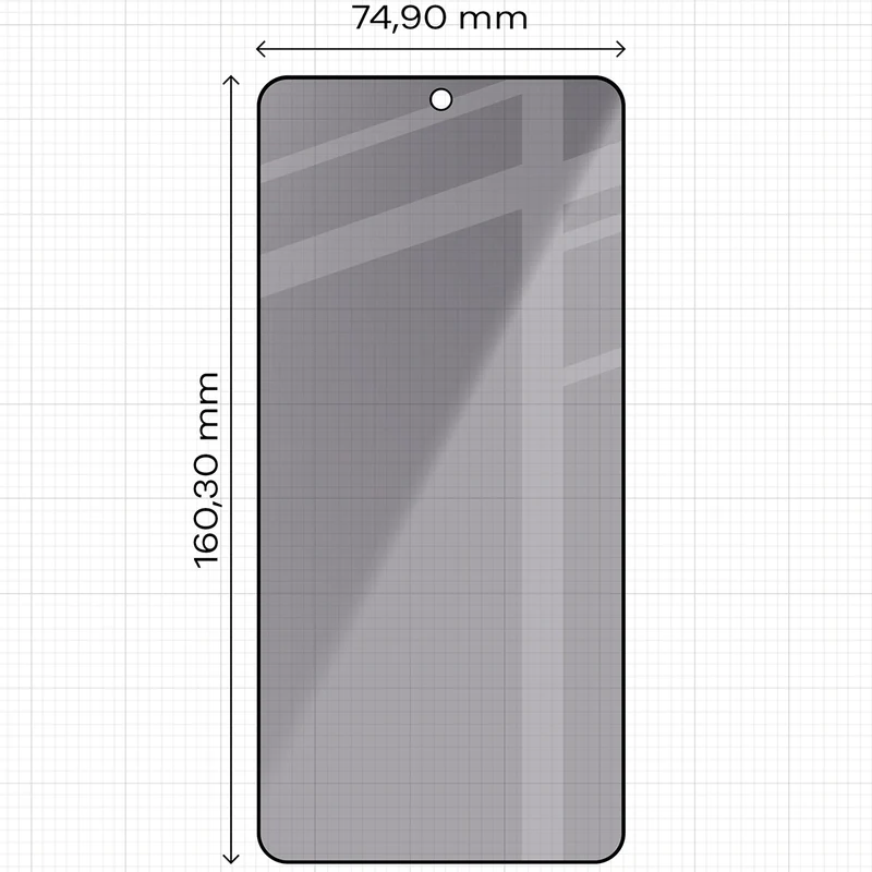 Gehärtetes Glas mit Privatschutzfilter für Galaxy S26 Ultra, Bizon Glass Edge Shadow Duo, getönt mit schwarzer Rahmen, 2 Stück