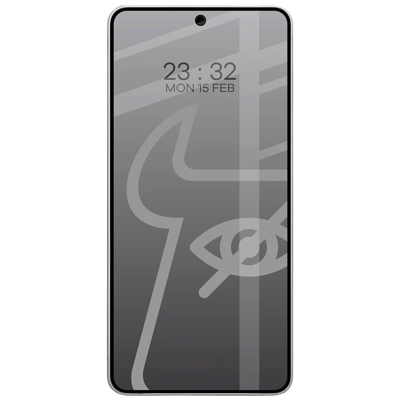 Gehärtetes Glas mit Privatschutzfilter für Galaxy S26 Ultra, Bizon Glass Edge Shadow Duo, getönt mit schwarzer Rahmen, 2 Stück