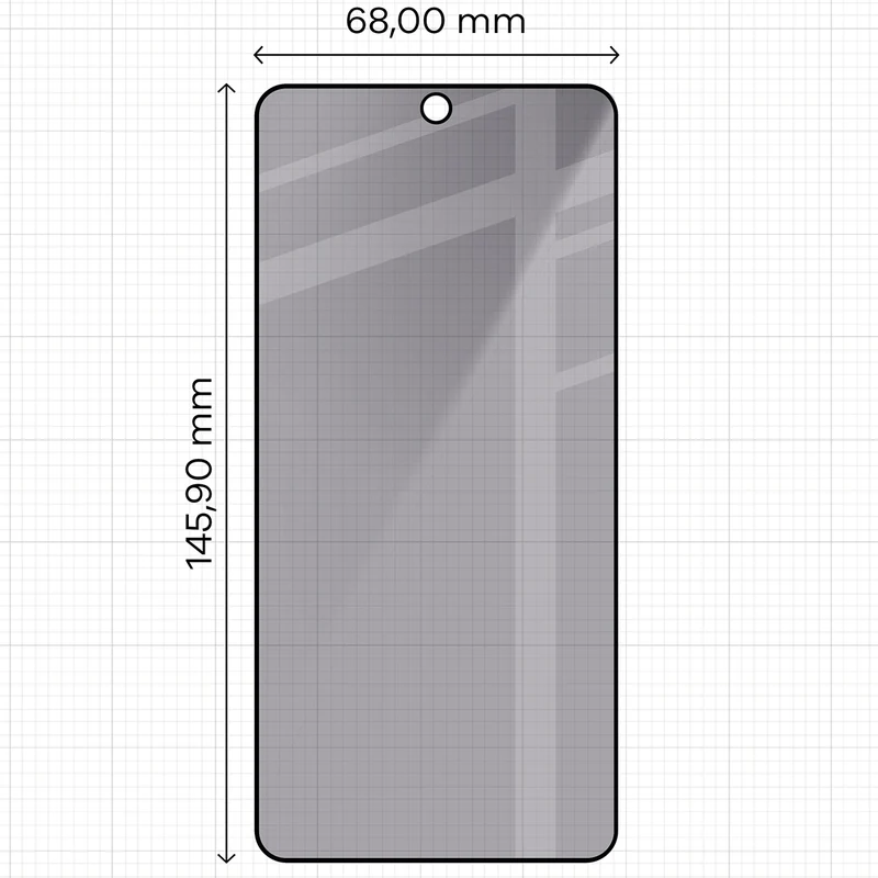 Gehärtetes Glas mit Privatschutzfilter für Galaxy S26, Bizon Glass Edge Shadow Duo, getönt mit schwarzer Rahmen, 2 Stück
