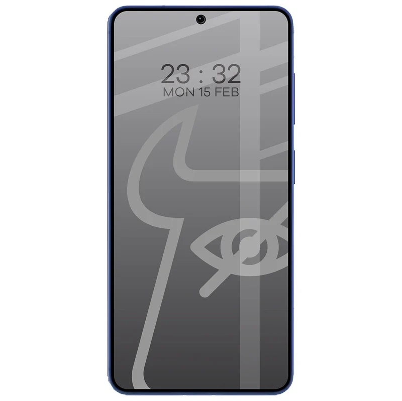 Gehärtetes Glas mit Privatschutzfilter für Galaxy S26, Bizon Glass Edge Shadow Duo, getönt mit schwarzer Rahmen, 2 Stück