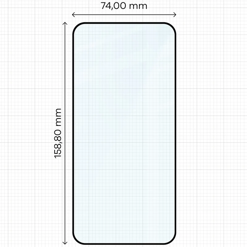Gehärtetes Glas für Xiaomi Redmi Note 15 Pro 5G, Bizon Glass Edge Duo, Schwarzer Rahmen, 2 Stück
