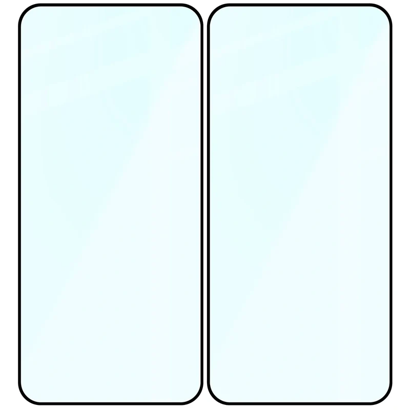 Gehärtetes Glas für Xiaomi Redmi Note 15 Pro 5G, Bizon Glass Edge Duo, Schwarzer Rahmen, 2 Stück