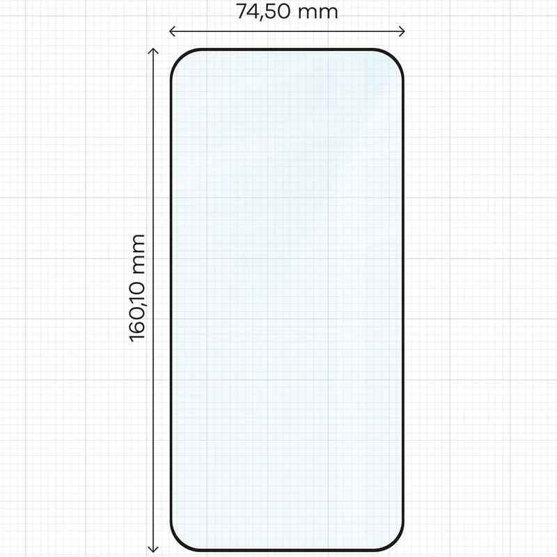 Gehärtetes Glas für Xiaomi POCO F8 Ultra, Bizon Glass Edge Duo, Schwarzer Rahmen, 2 Stück
