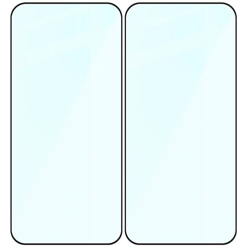 Gehärtetes Glas für Xiaomi POCO F8 Ultra, Bizon Glass Edge Duo, Schwarzer Rahmen, 2 Stück