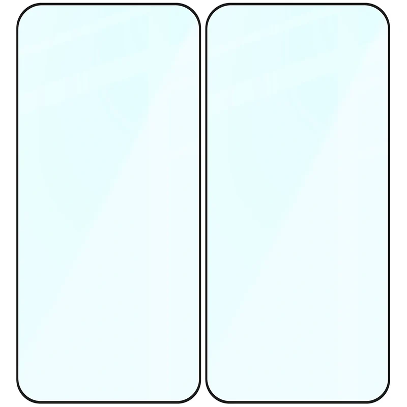 Gehärtetes Glas für Xiaomi POCO F8 Pro, Bizon Glass Edge Duo, Schwarzer Rahmen, 2 Stück
