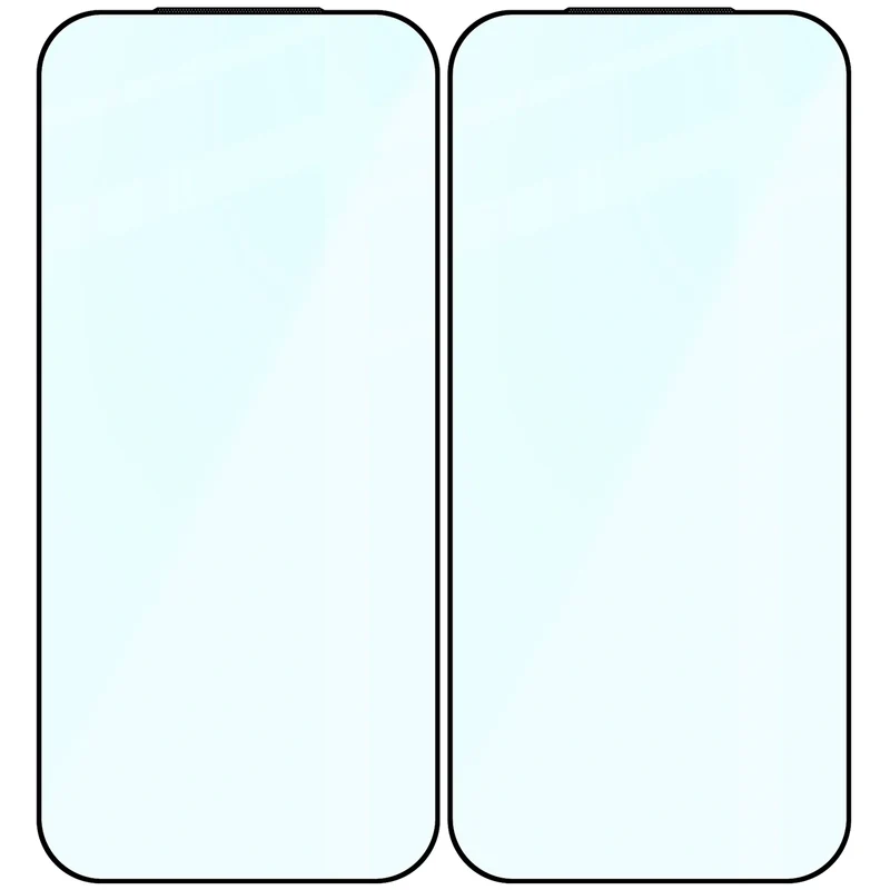 Gehärtetes Glas für Xiaomi 17, Bizon Glass Edge Duo, Schwarzer Rahmen, 2 Stück