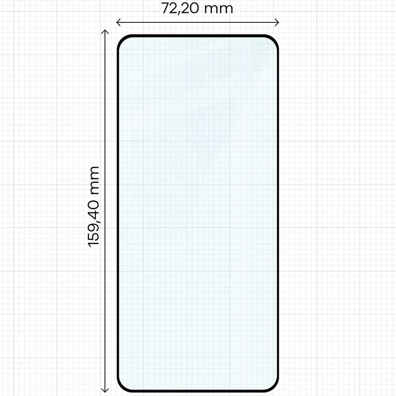 Gehärtetes Glas für Vivo V60 Lite 4G/5G, Bizon Glass Edge Duo, Schwarzer Rahmen, 2 Stück