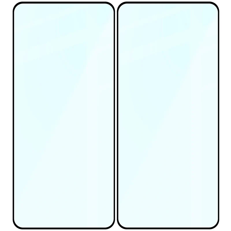 Gehärtetes Glas für Vivo V60 Lite 4G/5G, Bizon Glass Edge Duo, Schwarzer Rahmen, 2 Stück