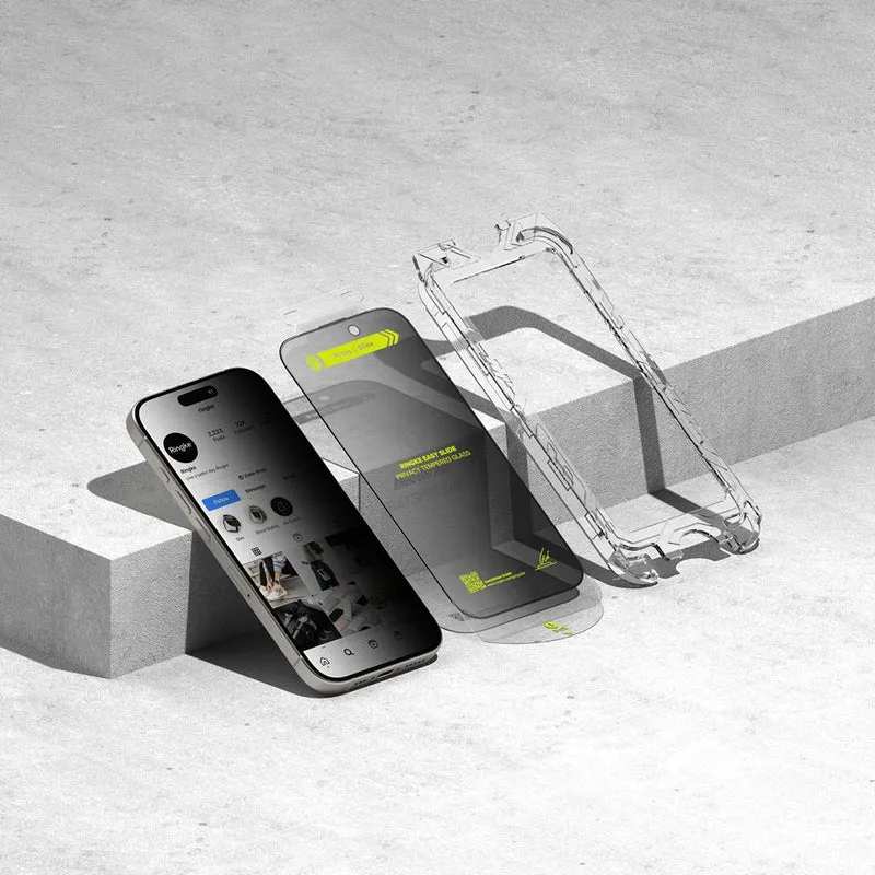 Sichtschutzglas mit Applikator für Samsung Galaxy S25, Ringke Easy Slide, 2 Stück