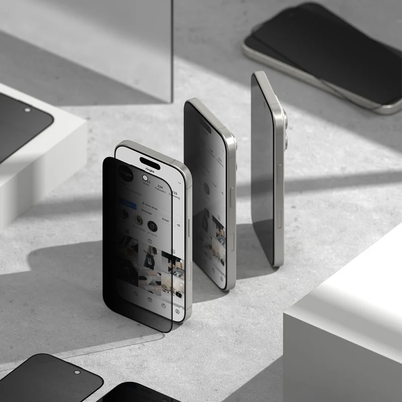 Sichtschutzglas mit Applikator für Samsung Galaxy S25, Ringke Easy Slide, 2 Stück