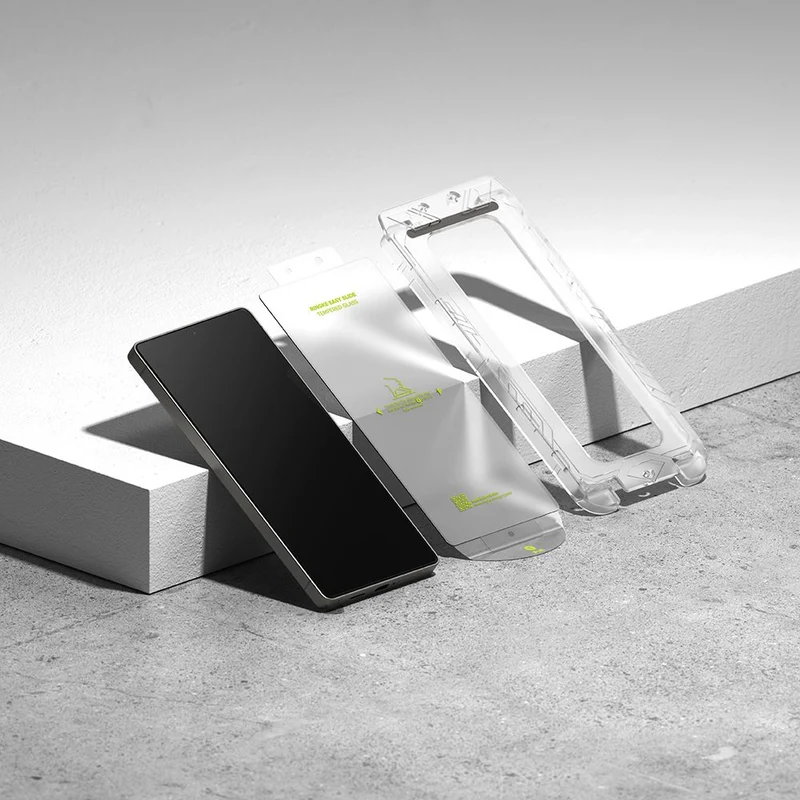 Gehärtetes Bildschirmglas mit Applikator für Samsung Galaxy S25 Ultra, Ringke Easy Slide, Transparent, 2 Stück