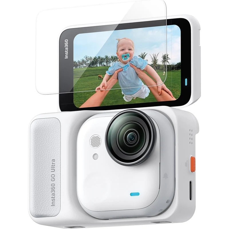 Gehärtetes Glas für Insta360 Go Ultra, Spigen Glas.tR Slim, 2 Stück