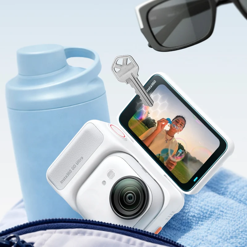 Gehärtetes Glas für Insta360 Go Ultra, Spigen Glas.tR Slim, 2 Stück