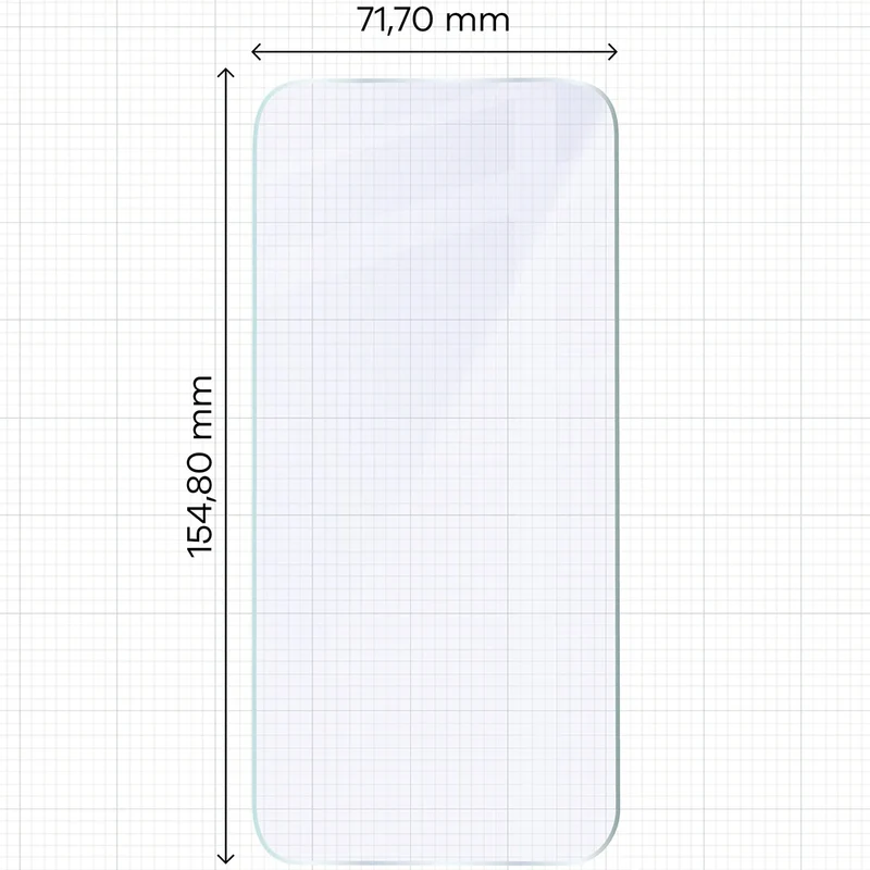 Flexibles Hybridglas für iPhone 15 Plus, Bizon Hybrid Mule Duo, 2 Stück